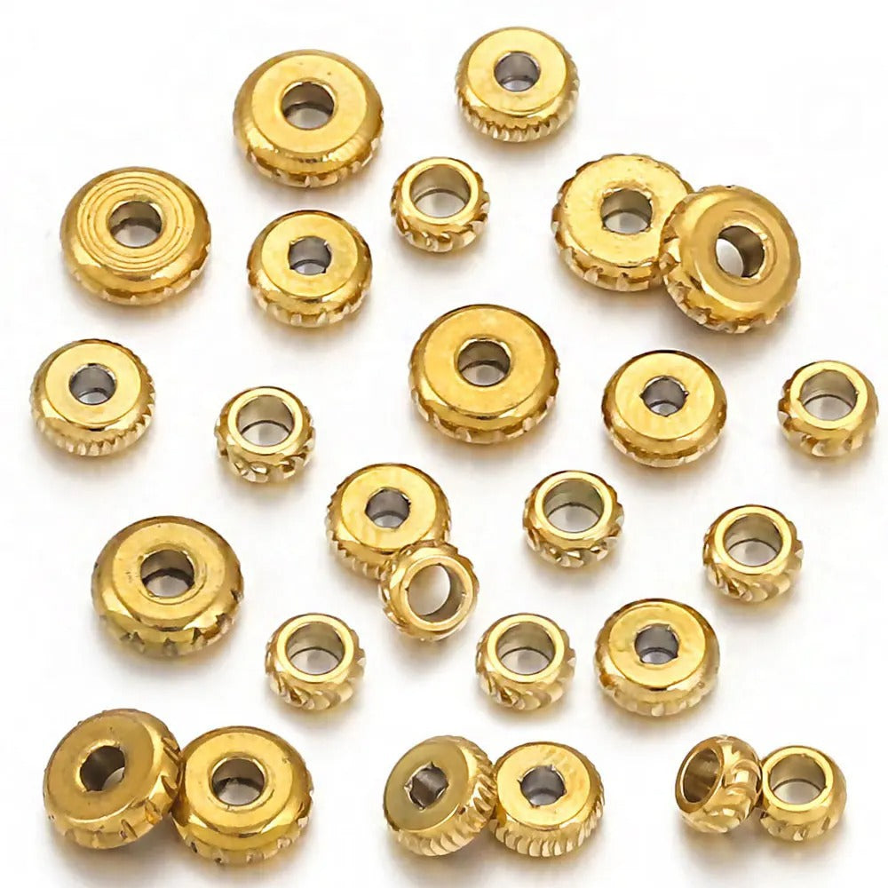 SPC51 Abacus Charm Beads Spacers Metal Spacers for DIY Bracelet Necklace Jewelry Making