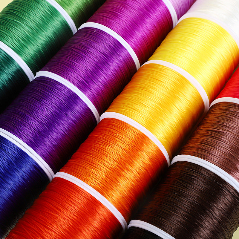 ST03 0.8mm 546yd/500m/roll Flat Elastic String Stretch String for DIY Jewelry Making