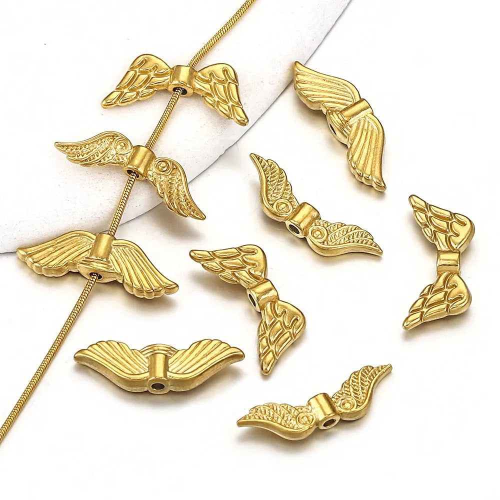 SPC24 Wing Shape Spacer Beads Charms Beads for DIY Bracelet Necklace Accessories