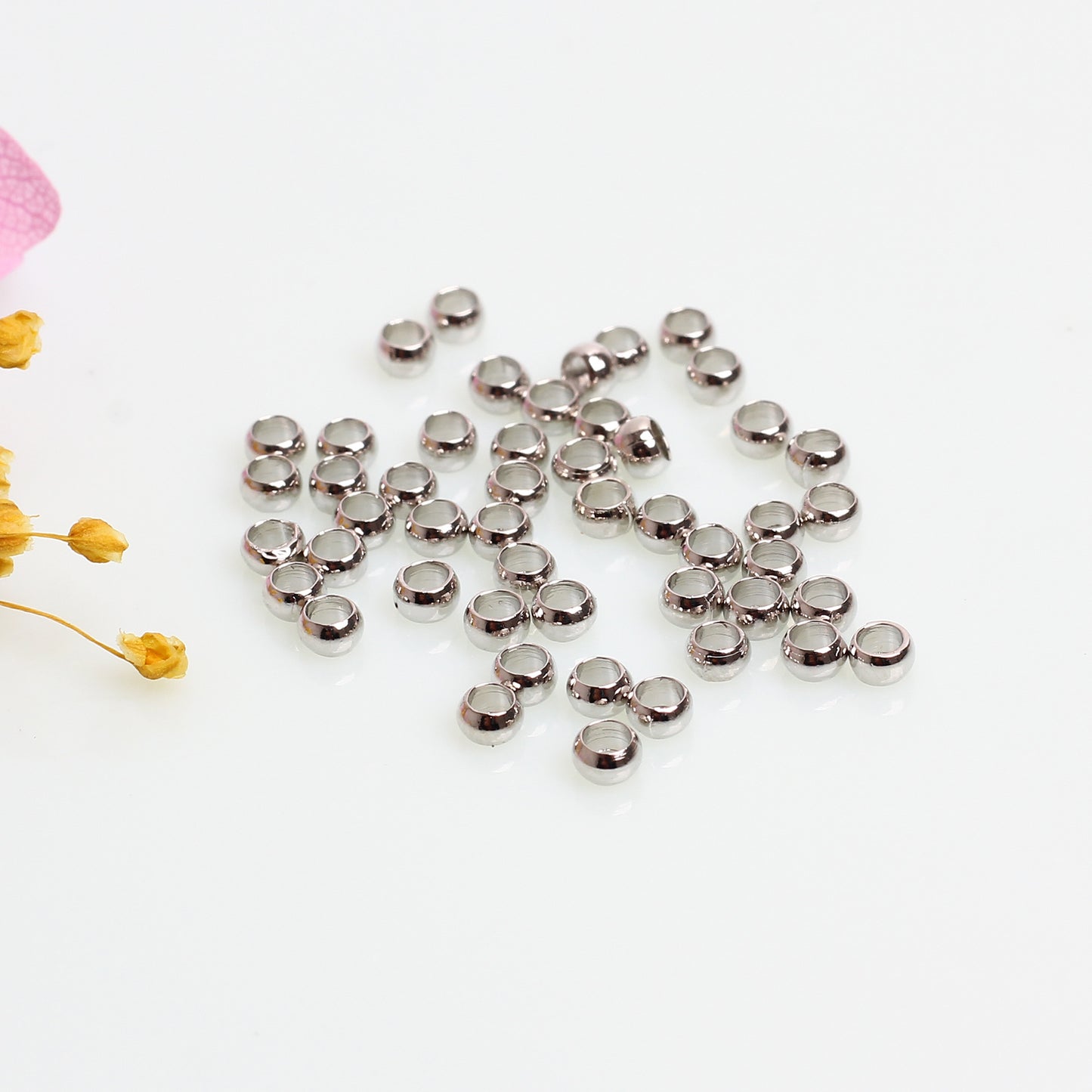 CB01 Crimp Beads Flatten Beads for Fixing Beads for DIY Jewelry Making Bracelet Necklace Making