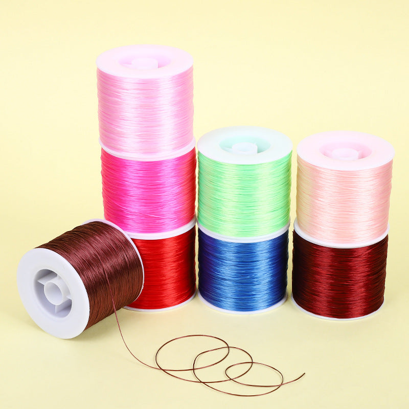 ST03 0.8mm 546yd/500m/roll Flat Elastic String Stretch String for DIY Jewelry Making