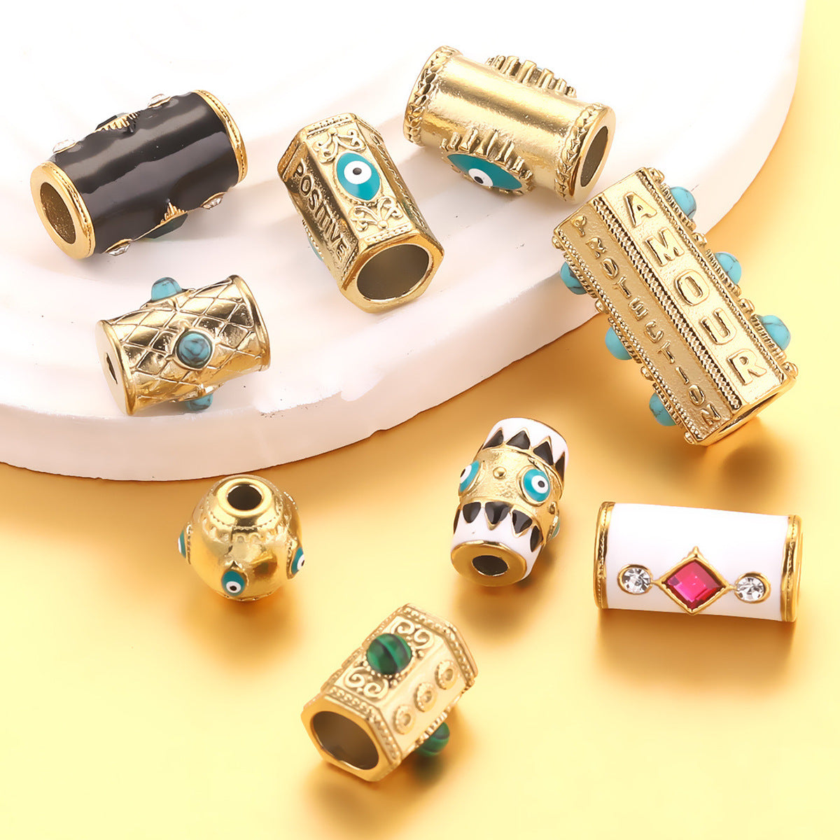 SPC31 Spacer Beads Evil's eye Charms Beads for Bracelet Necklace DIY Accessories