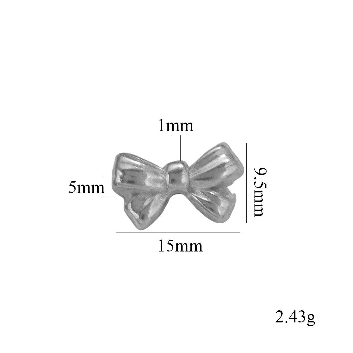 SPC40 Bow Tie Shape Charms Beads Spacers for Necklace Bracelet Jewelry DIY