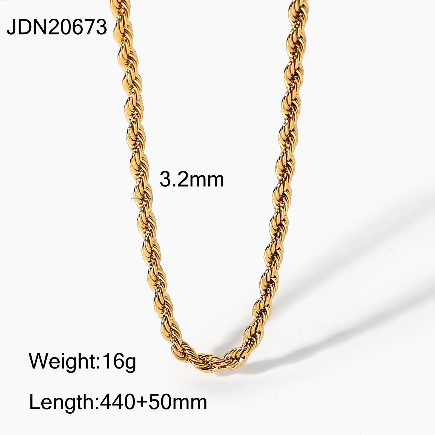 JDN20 Chain Necklace Snake Chain Paper Clip Chain Necklace for Women