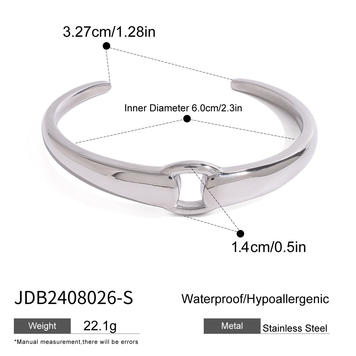 JDB2408026 Stainless Steel Bracelet Ring Earring Set for Women no tarnish Waterproof