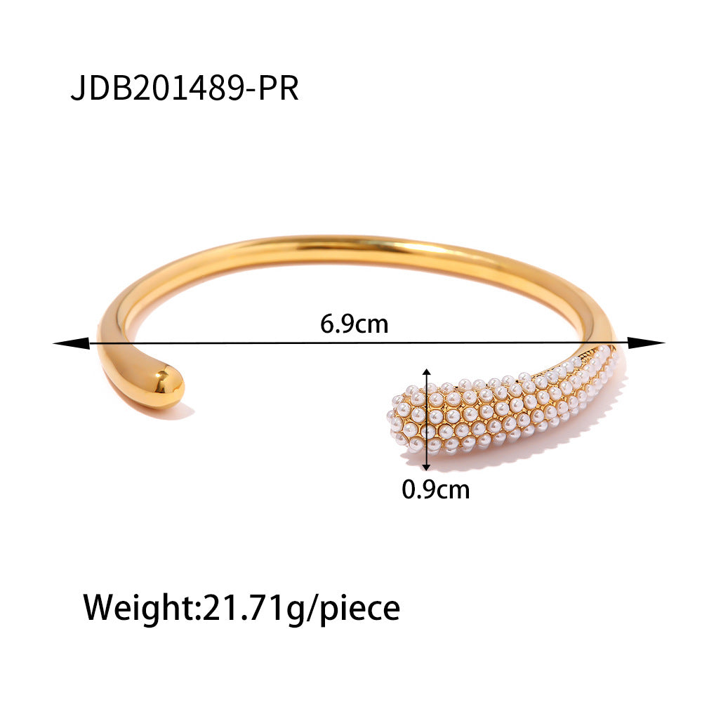 JDB201489 Stainless Steel Bangle for Women 18k Gold Plated Bangle Bracelet