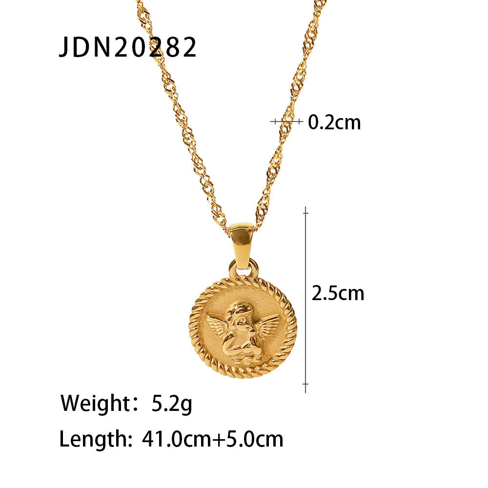 JDN2 Necklace Stainless Steel Women's Pendant Style Necklace no Tarnish