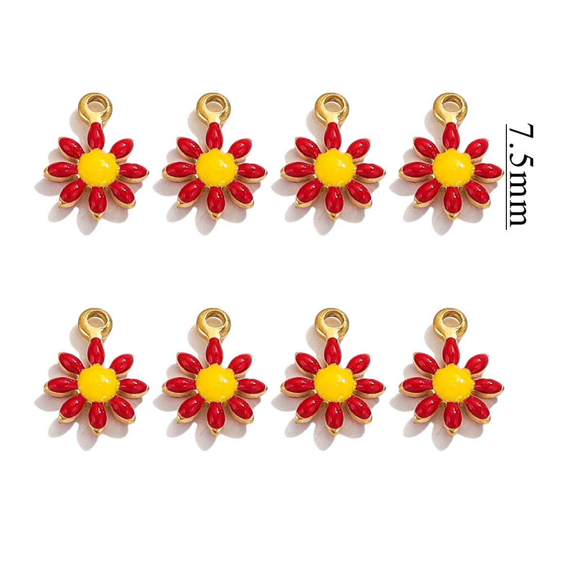 SPC77 Daisy Flower Pendent for Bracelet Necklace Making 20Pcs per Bag