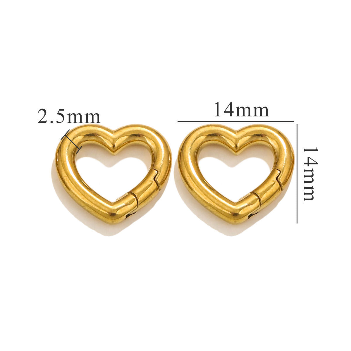 JR07 Key Ring Heart Shape Keychain Ring