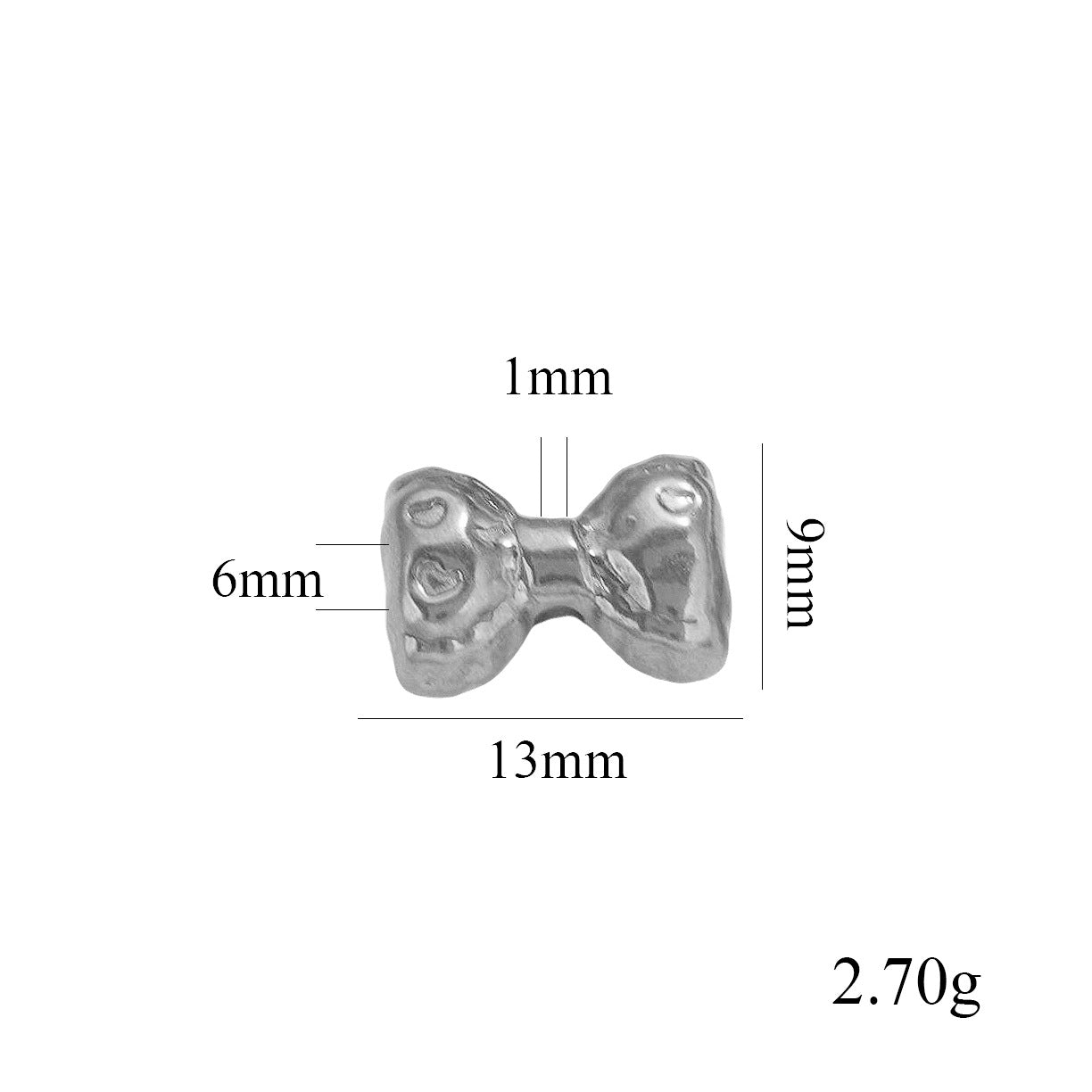 SPC40 Bow Tie Shape Charms Beads Spacers for Necklace Bracelet Jewelry DIY