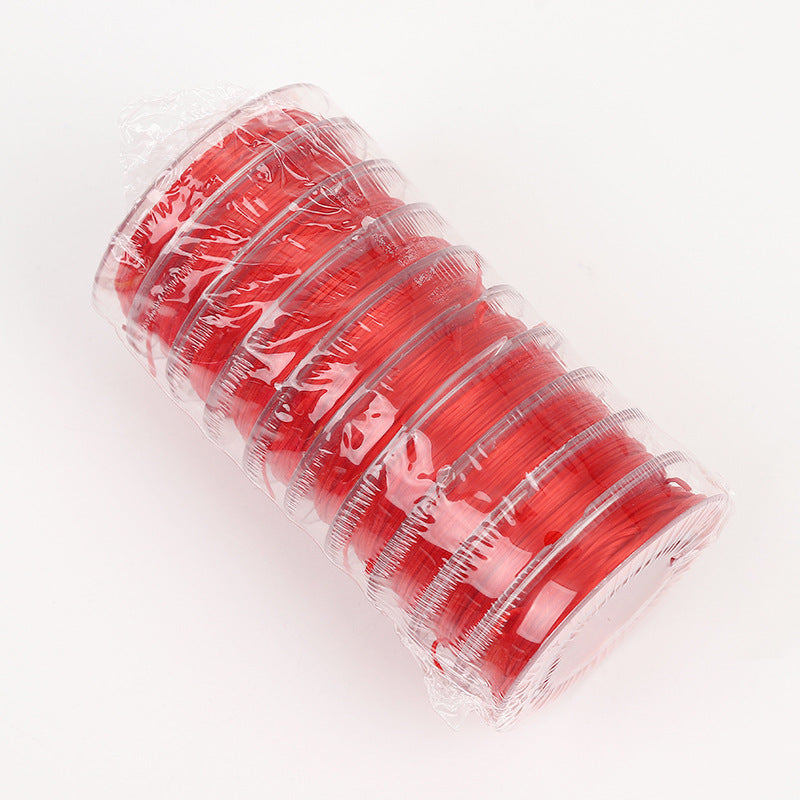 ST05 0.7mm 32ft/10m/roll 10 Roll/pack Flat Elastic String Stretch String for DIY Bracelet Jewelry Making
