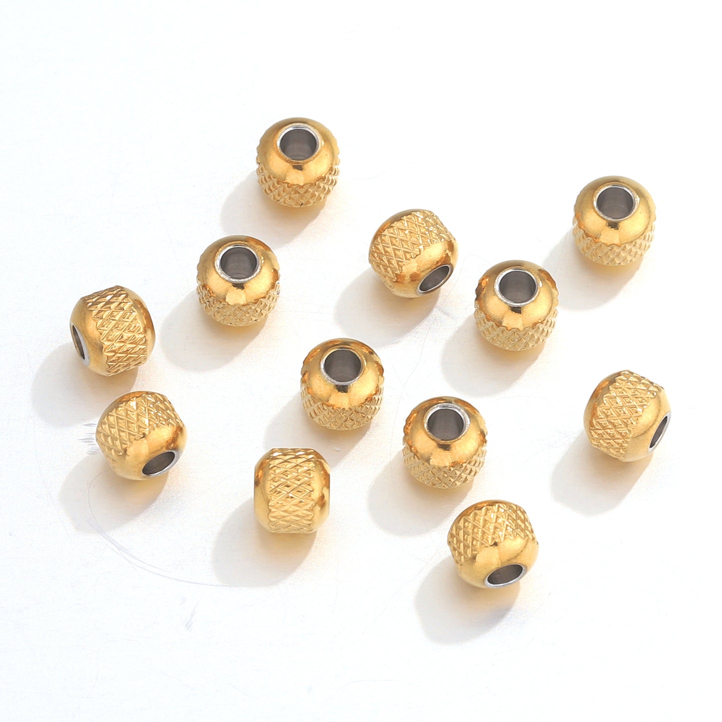 SPC74 Stainless Steel Barrel Shape Spacer Beads Charms Beads for DIY Bracelet Jewelry Accessories