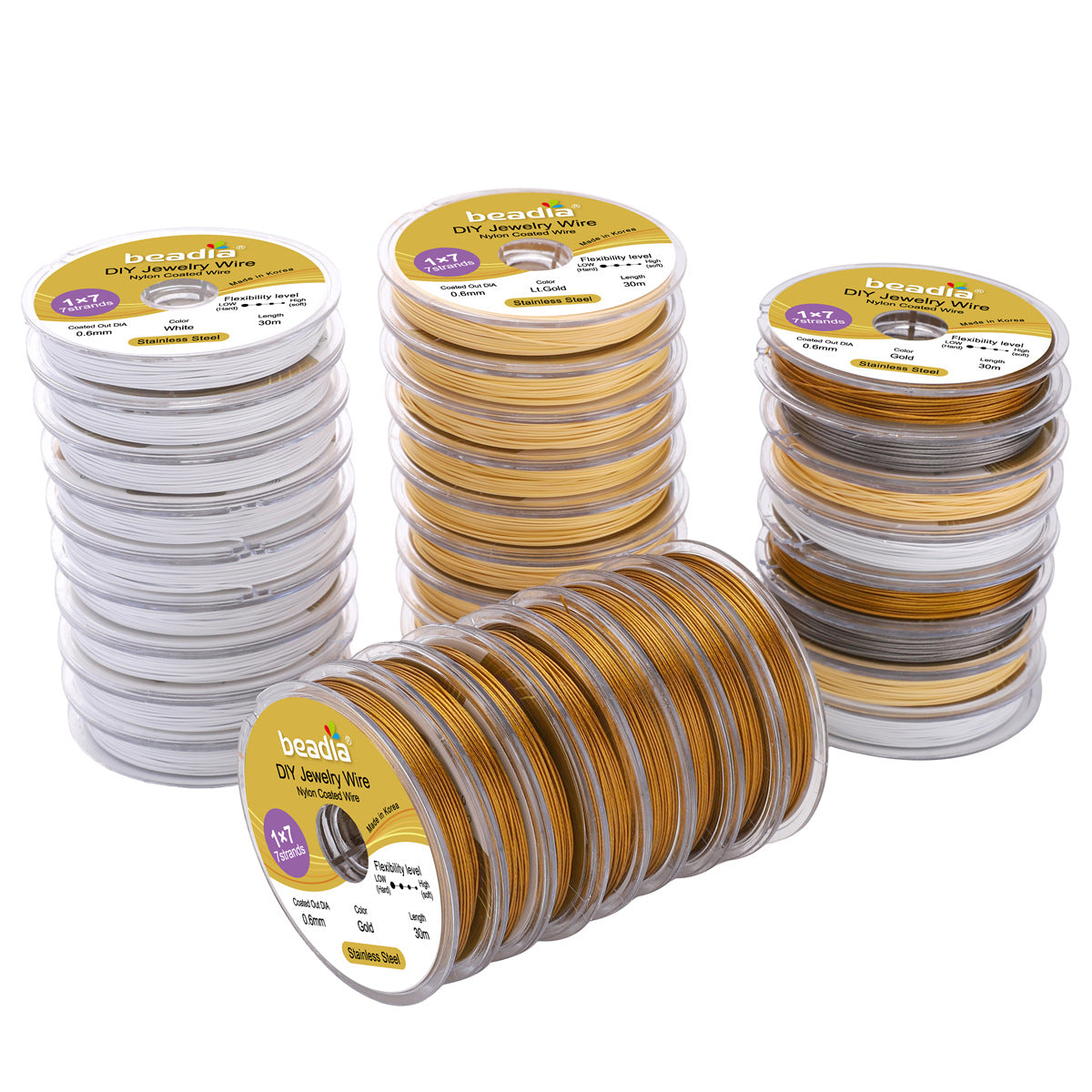 ST16 304Stainless Steel Nylon Coated Wire DIY Jewerly Wire Available of 0.3mm/0.38mm/0.5mm/0.6mm Size
