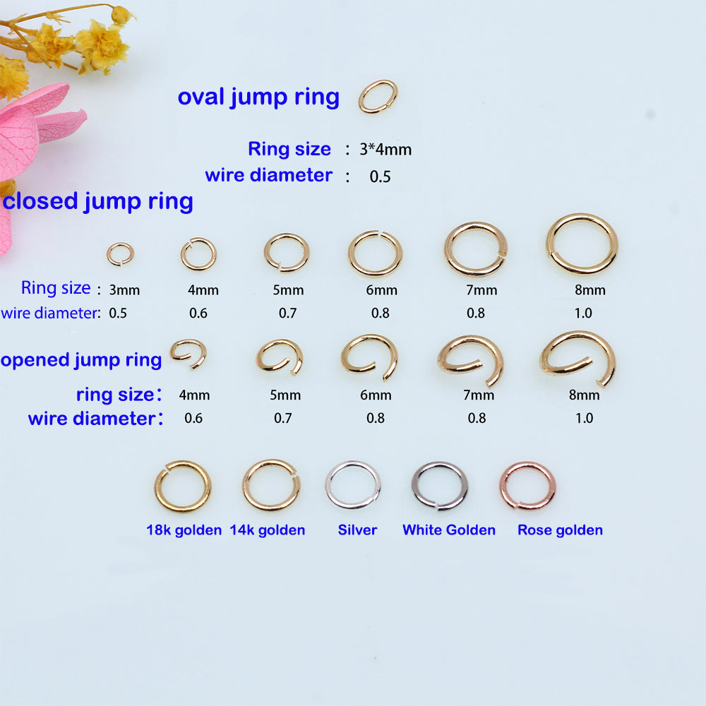 JR01 Jump Ring Closed & Opened Jump Ring for DIY Bracelet Necklace Making