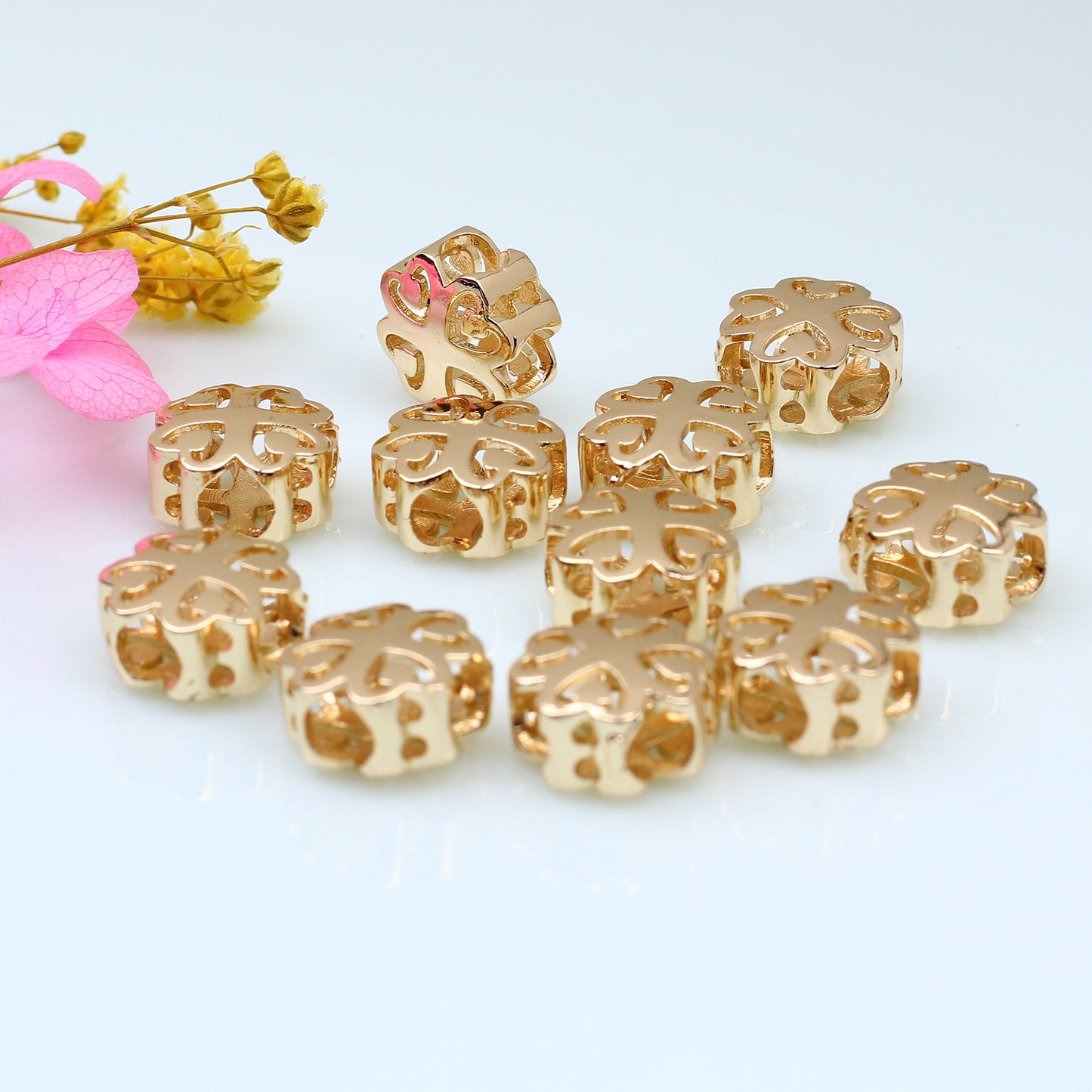 SPC18 Clover Shape Spacer Beads for DIY Jewellery Making DIY Accessories