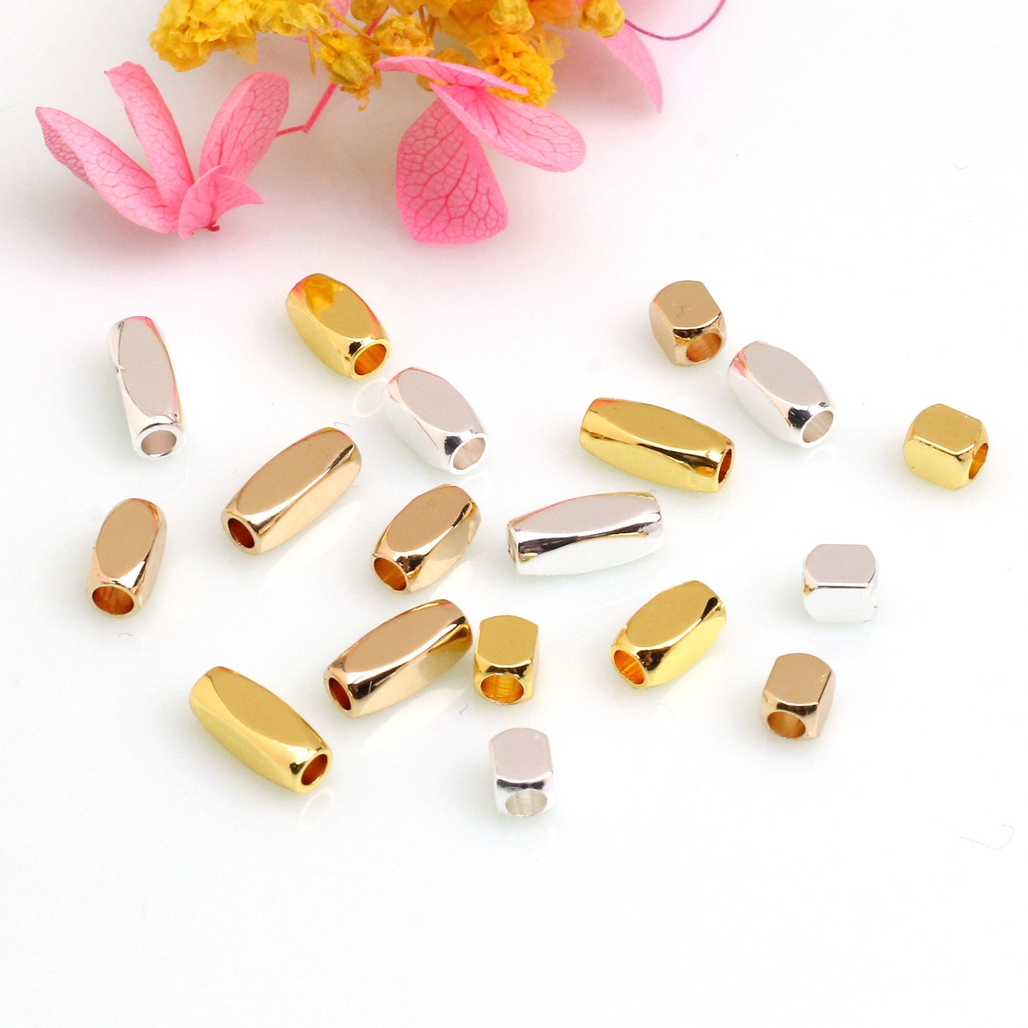 SPC19 Cuboid Spacer Beads for DIY Bracelet Necklace Accessories