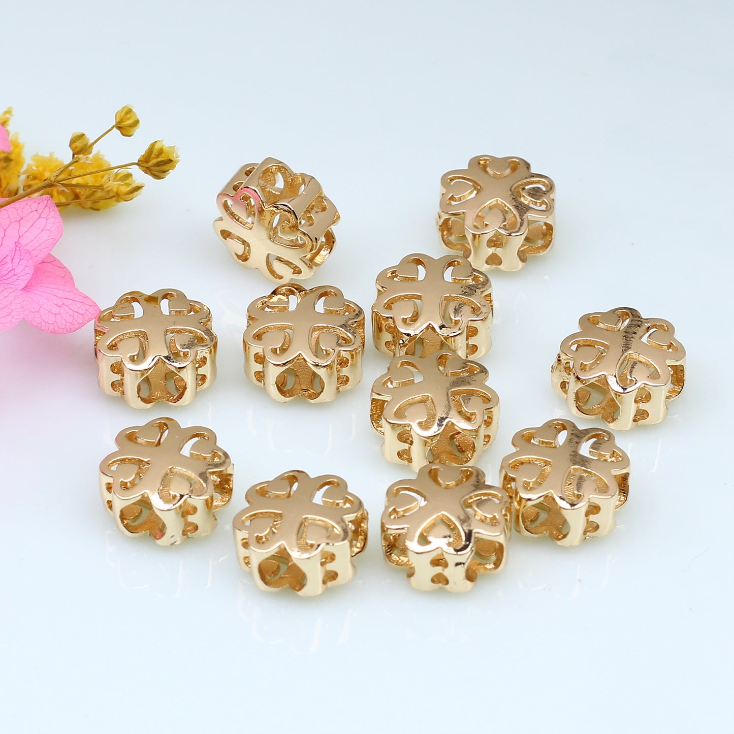 SPC18 Clover Shape Spacer Beads for DIY Jewellery Making DIY Accessories