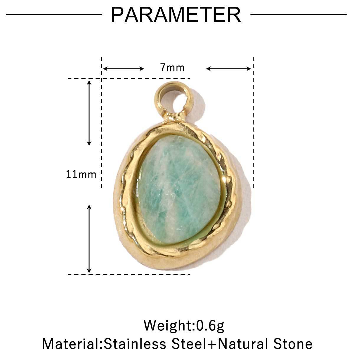 PD01 Pendents Natural Crystal Pendant with Hook Stainless Steel DIY Pendant