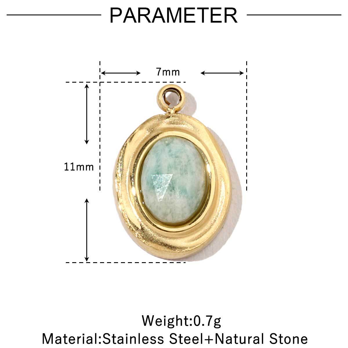 PD01 Pendents Natural Crystal Pendant with Hook Stainless Steel DIY Pendant