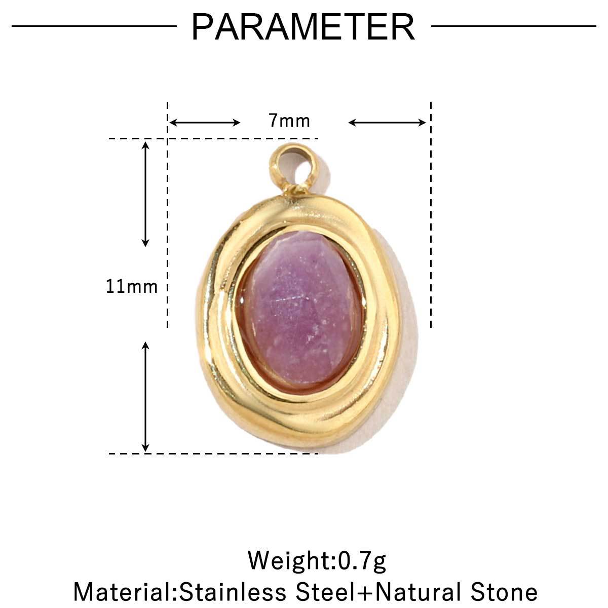 PD01 Pendents Natural Crystal Pendant with Hook Stainless Steel DIY Pendant