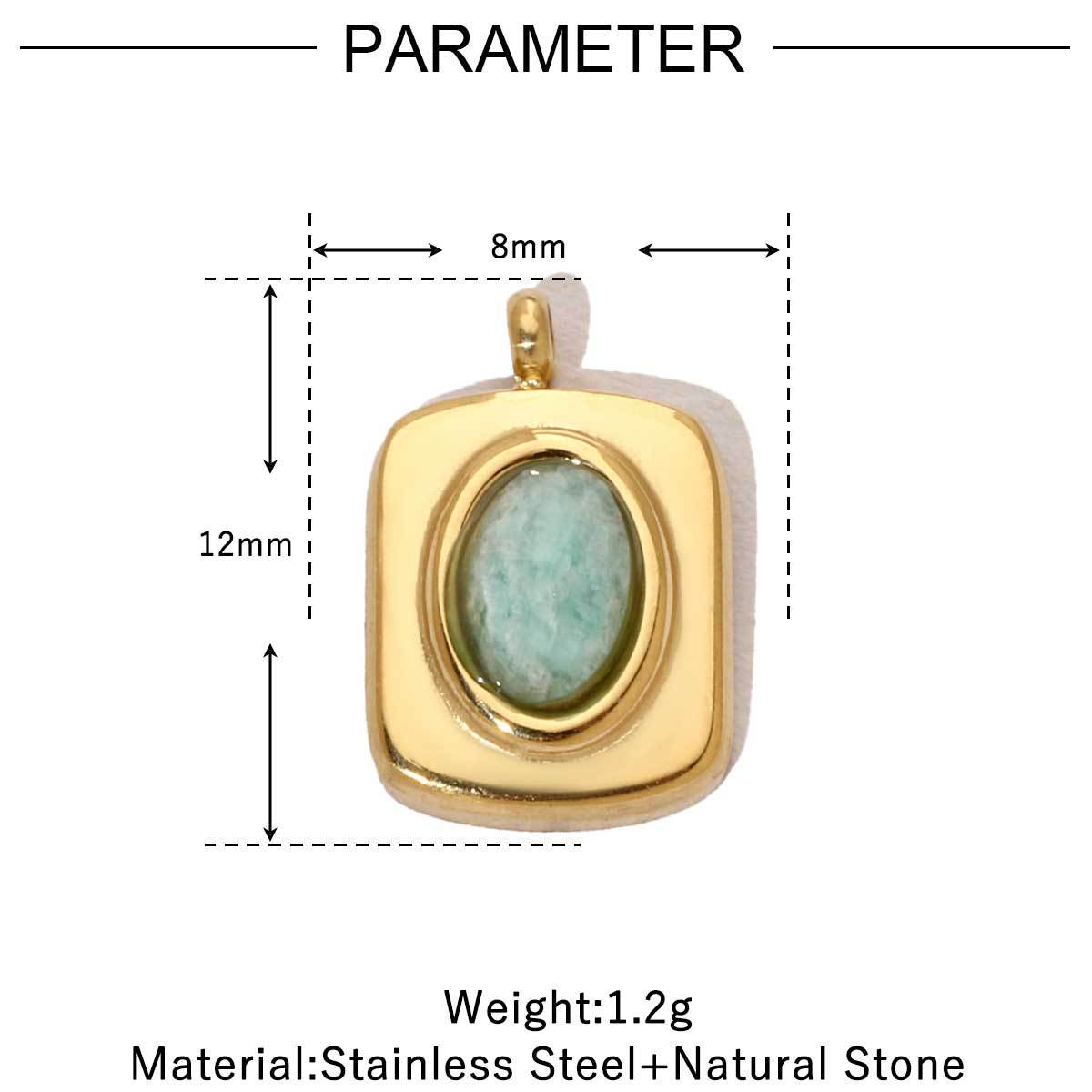 PD01 Pendents Natural Crystal Pendant with Hook Stainless Steel DIY Pendant