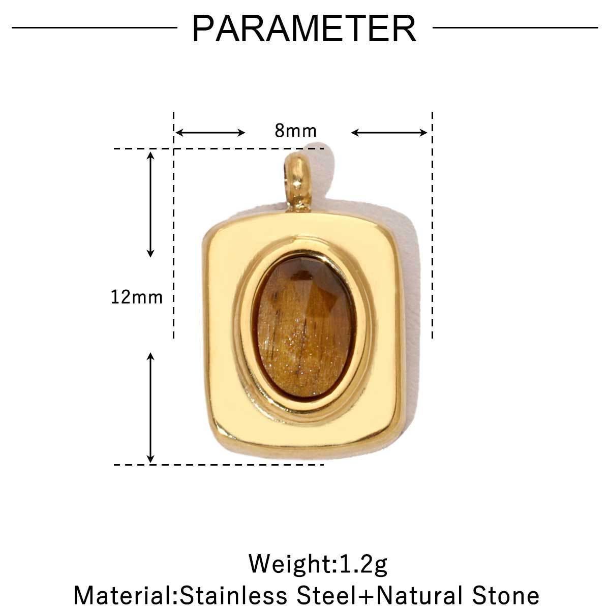 PD01 Pendents Natural Crystal Pendant with Hook Stainless Steel DIY Pendant