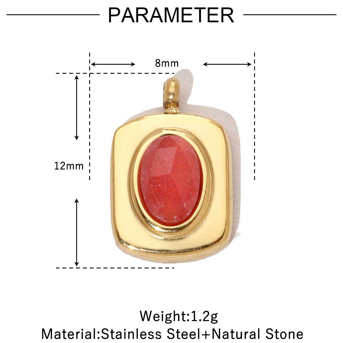 PD01 Pendents Natural Crystal Pendant with Hook Stainless Steel DIY Pendant