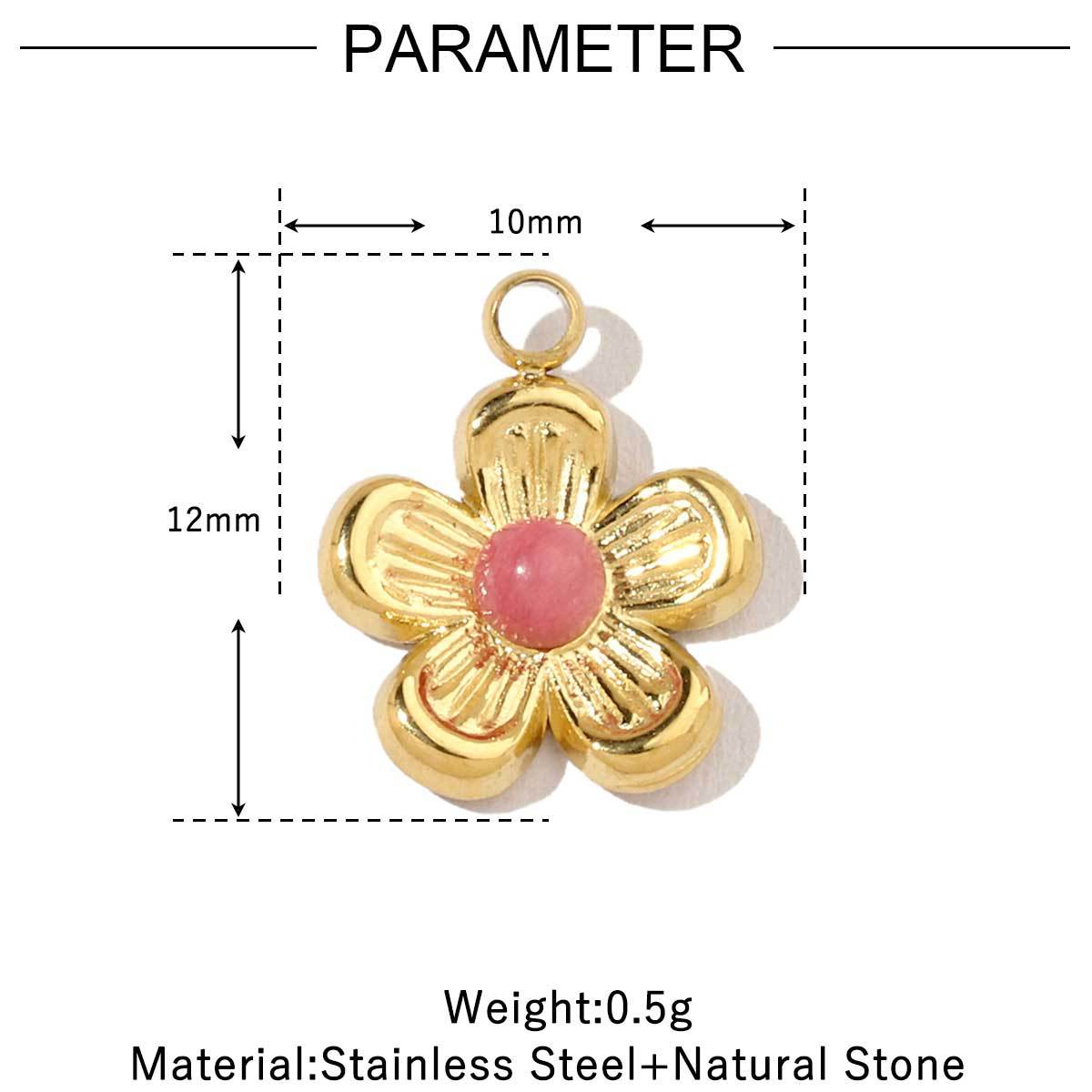 PD01 Pendents Natural Crystal Pendant with Hook Stainless Steel DIY Pendant