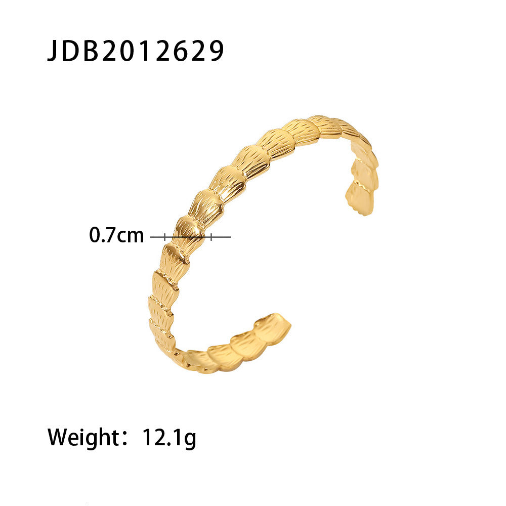 JDB201049 Stainless Steel Paved Zircon Diamond Bracelet Paper Clip Chain Bracelet