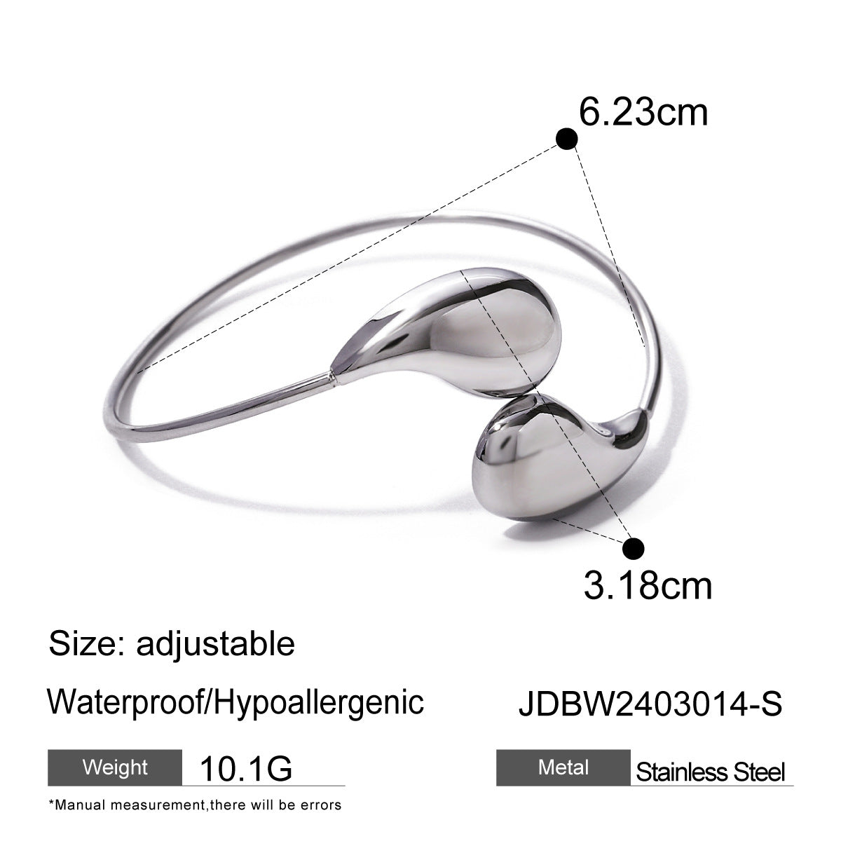 JDBW2403014 Bracelet Bangles Stainless Steel adjustable Bangle Bracelet for Women