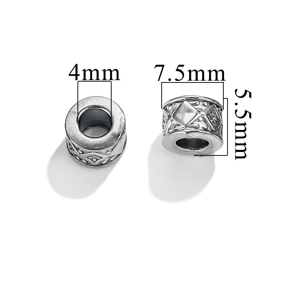 SPC49 Spacer Charms Beads Donut Barrel Carved Shape Beads for DIY Bracelet