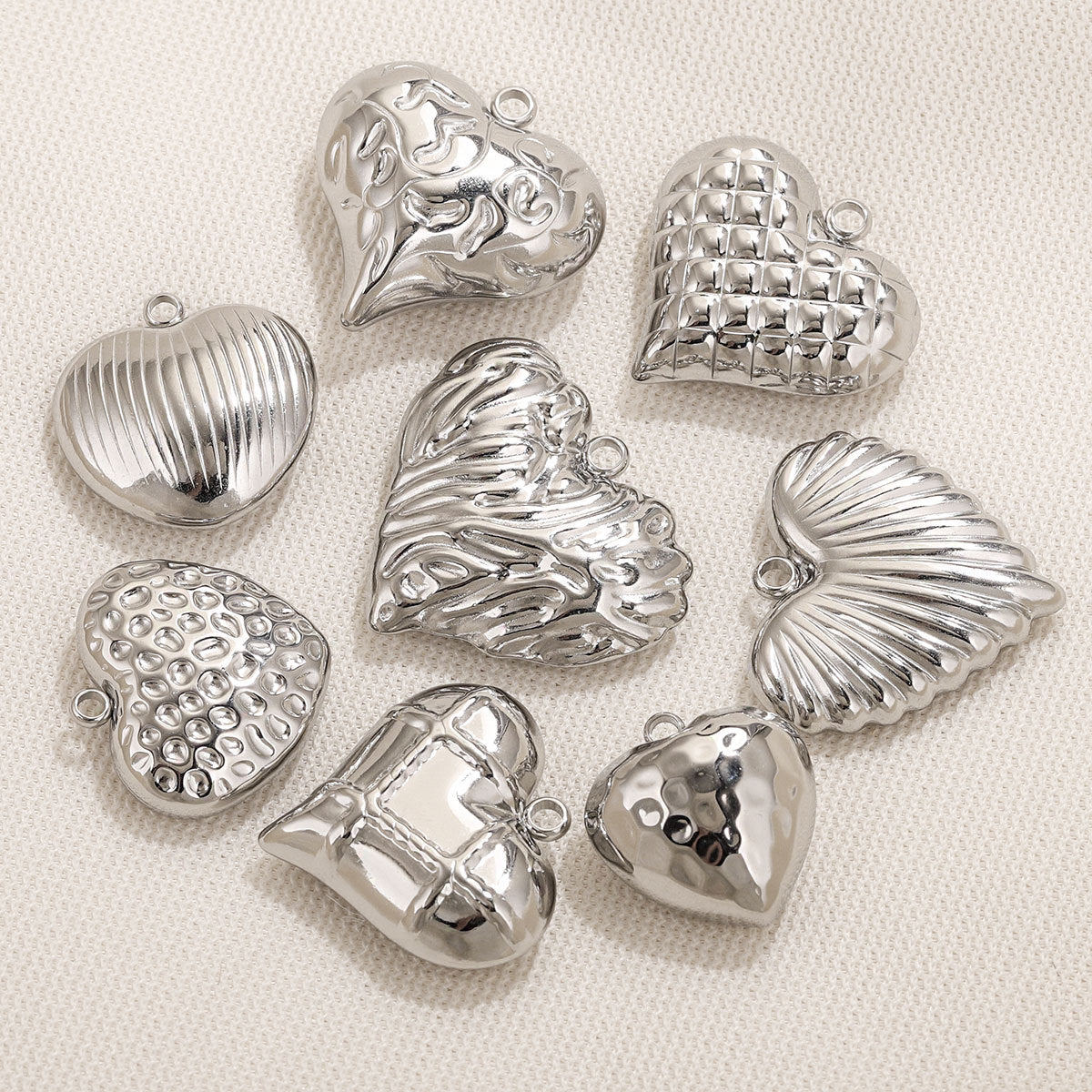 PD10 Stainless Steel Heart Shape Pendant for Necklace DIY