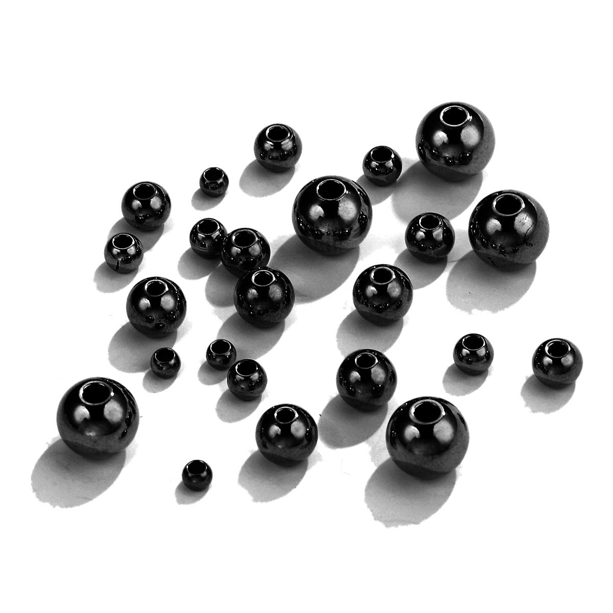 SPC59 Stainless Steel Black Color Spacer Beads DIY Accessories