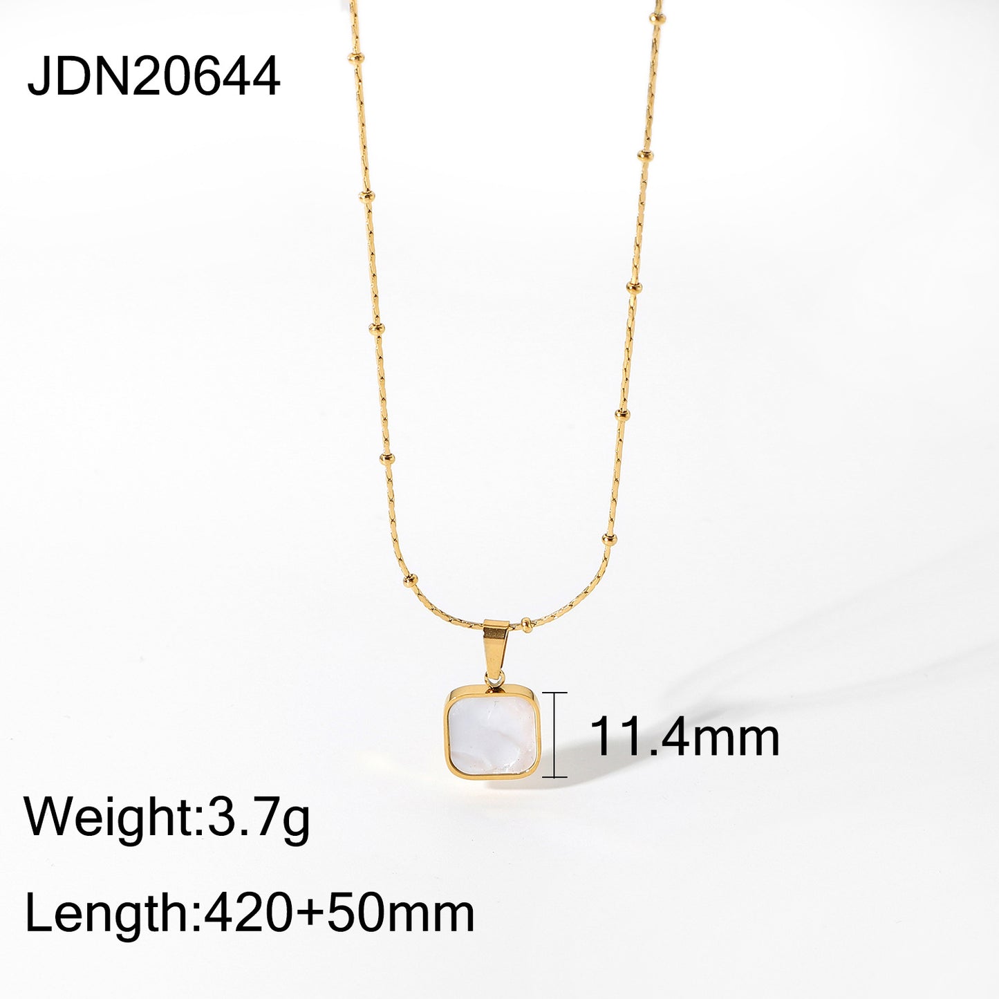 JDN20644 Shell Pendant Necklace Stainless Steel Chain Necklace for Womne