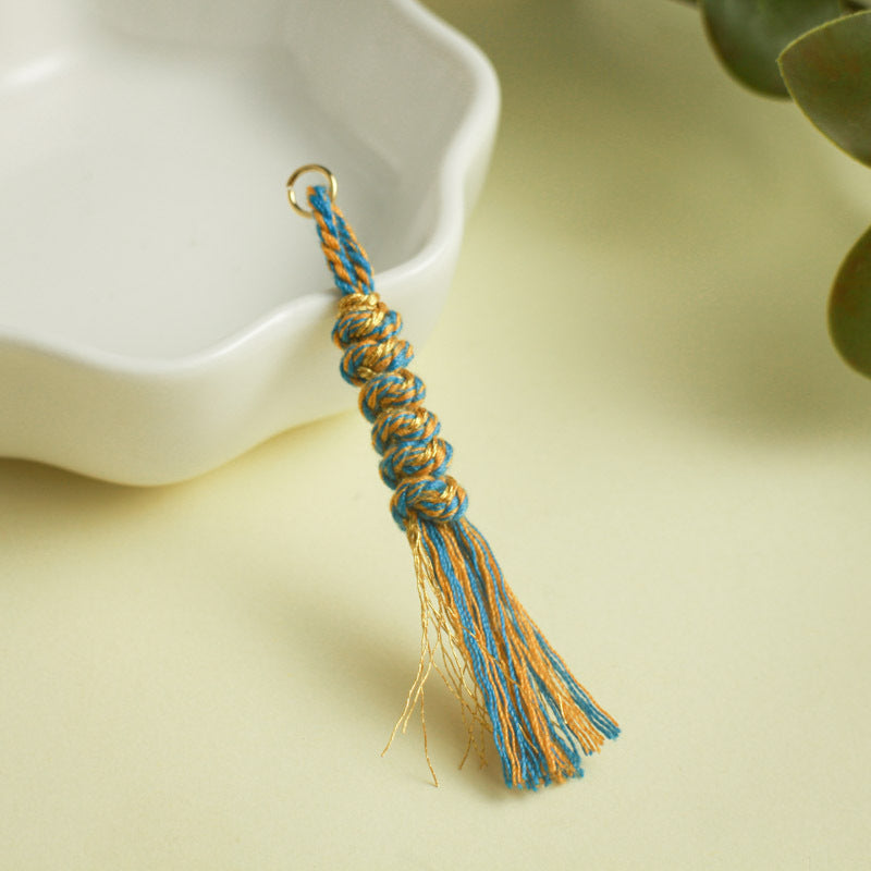 ST15 6cm Tassels Mini Size Small Tassels Open Ring 5mm Cotton String Tassels DIY accessories for Bracelet Jewelry