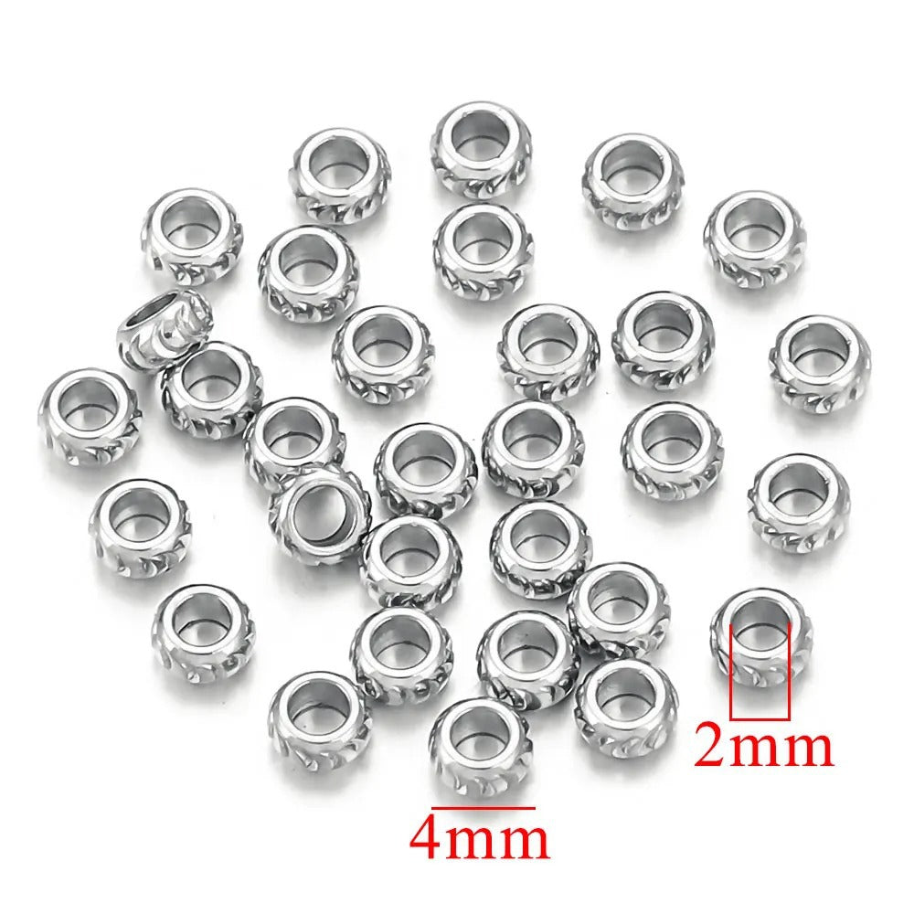 SPC51 Abacus Charm Beads Spacers Metal Spacers for DIY Bracelet Necklace Jewelry Making