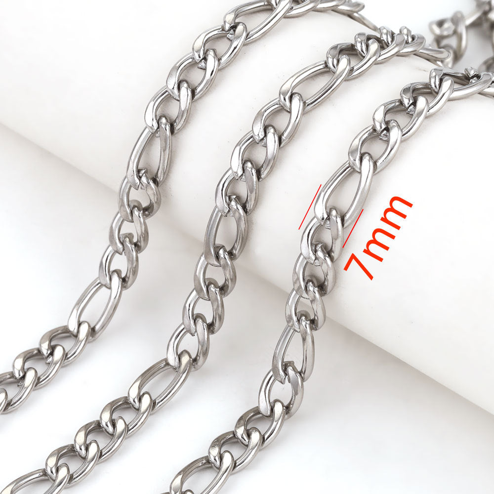 CH09 One Meter White Golden Color Stainless Steel Chain for Necklace DIY 1 meter per bag