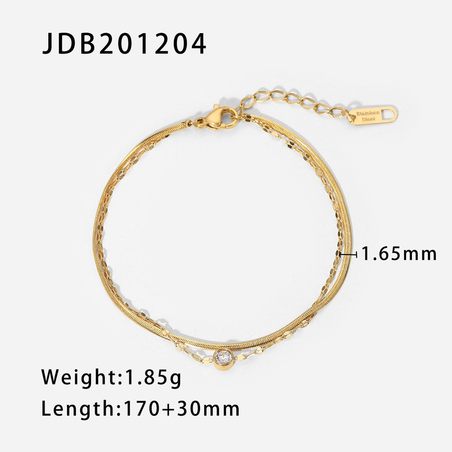 JDB2305013 18K Golden Color Stainless Steel Bracelet With Pearl