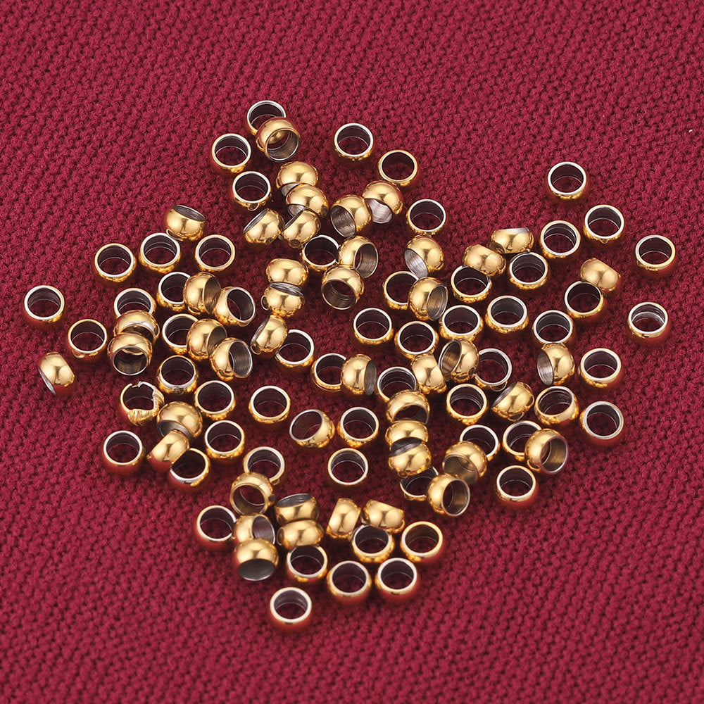 CB01 Crimp Beads Flatten Beads for Fixing Beads for DIY Jewelry Making Bracelet Necklace Making