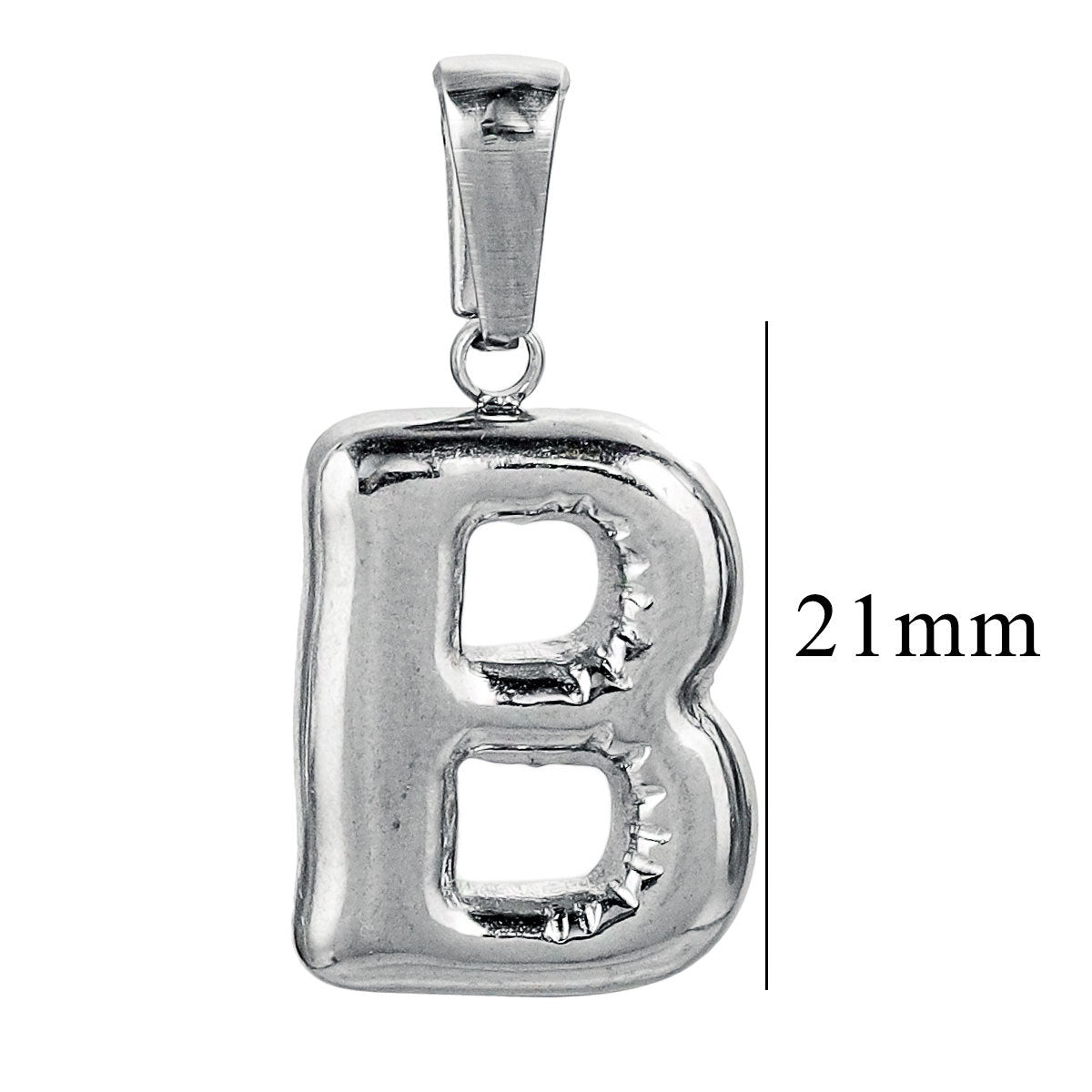 PD12 Puff Letter Pendant with Hook Stainless Steel No Tarnish Waterproof Golden Color Pendant