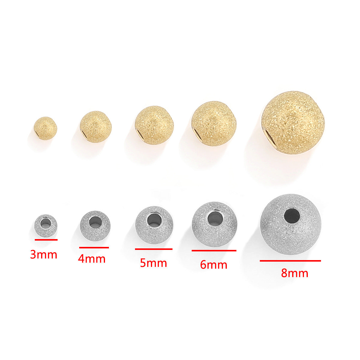 SPC71 Matt Polish Stainless Steel Charms Beads Spacers for DIY Accessories