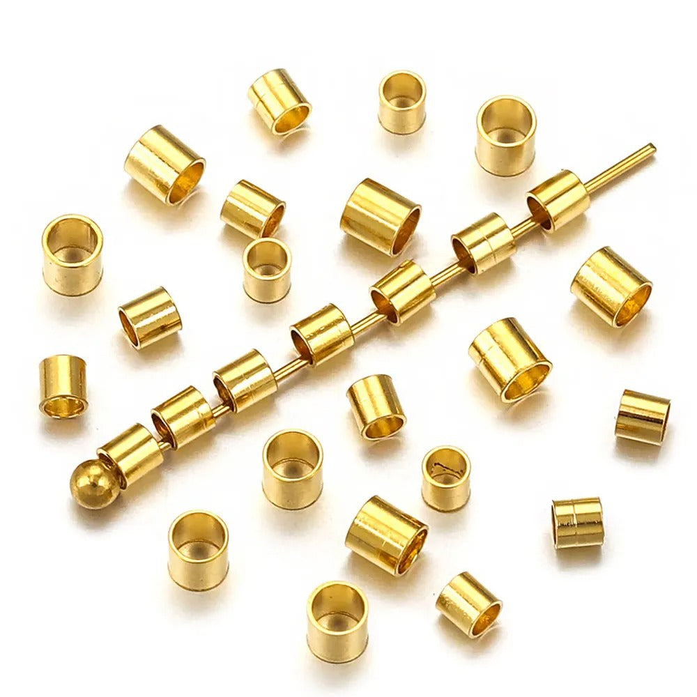 CB02 Crimp Beads Stopper Beads Stainless Steel for DIY Bracelet Necklace Accessories