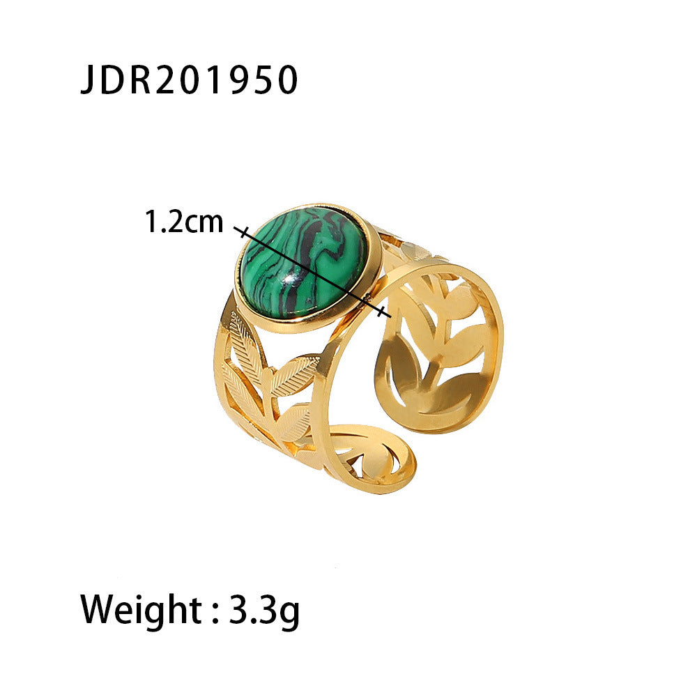 JDR20 Ring Vintage Style Stainless Steel Women's Ring Adjustable Size