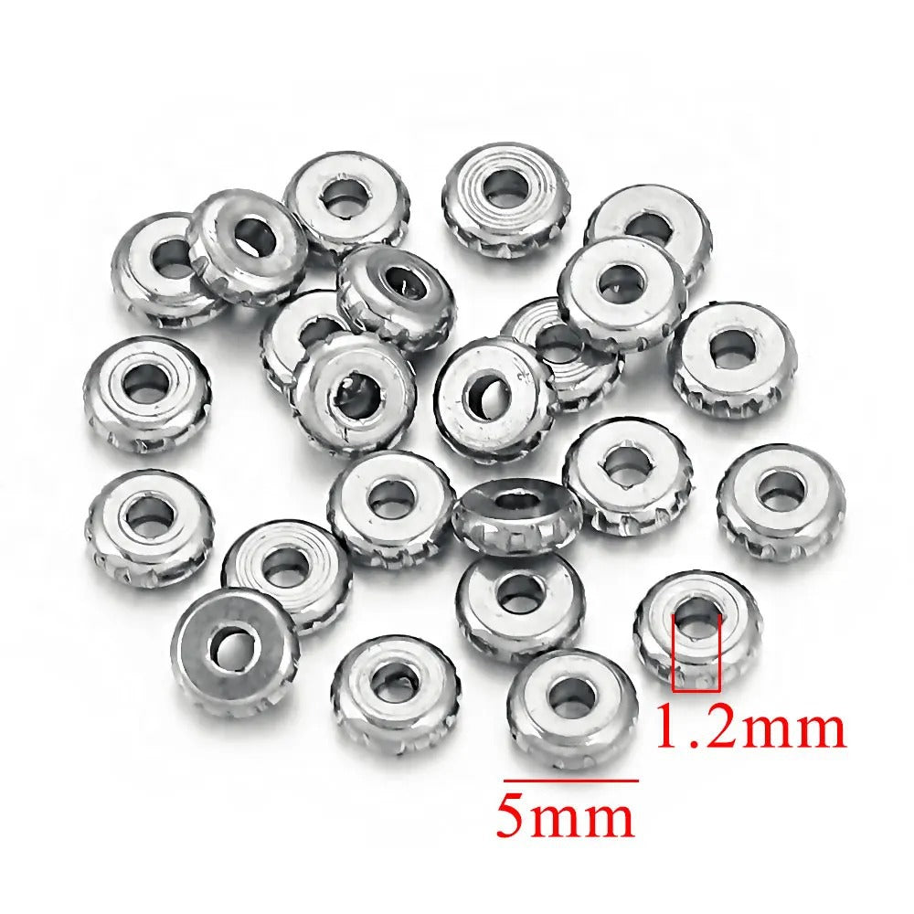 SPC51 Abacus Charm Beads Spacers Metal Spacers for DIY Bracelet Necklace Jewelry Making