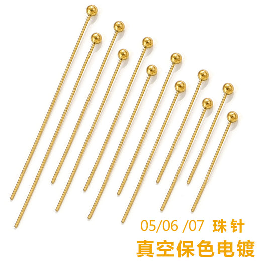 P02 Head Pin for Jewelry Making 3 Colors Stainless Steel Pins no Tarnish