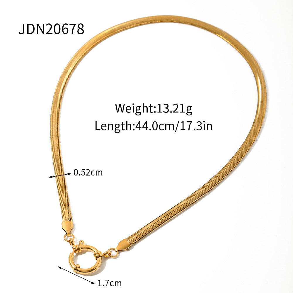 JDN20161 Stainless Steel Chain Necklace Paper Clip Chain Necklace for Women