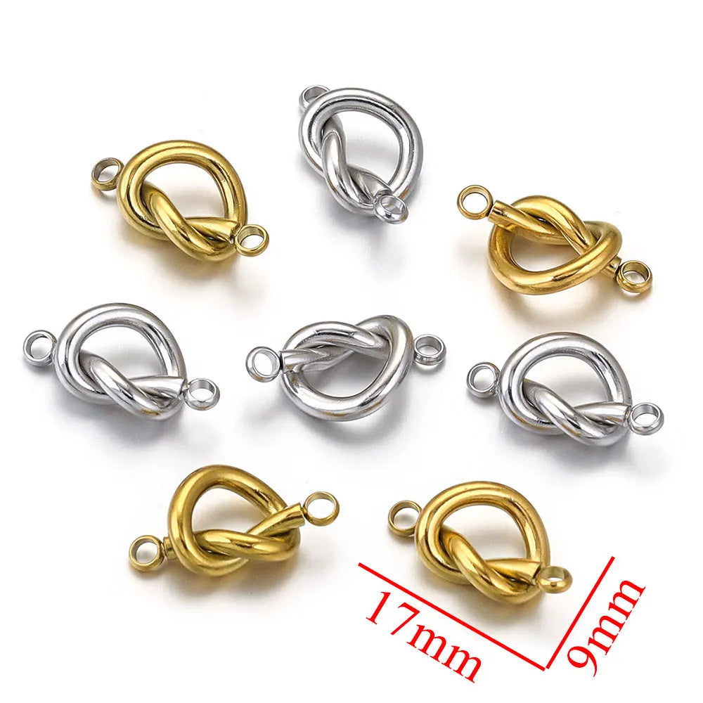 JR05 Stainless Steel Connecter two Hole Chain Connecter for DIY Bracelet Necklace