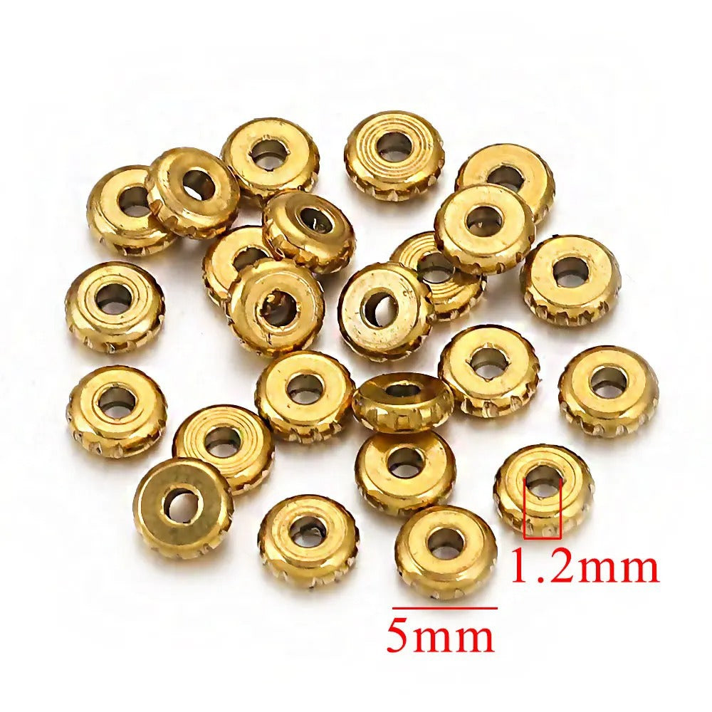 SPC51 Abacus Charm Beads Spacers Metal Spacers for DIY Bracelet Necklace Jewelry Making