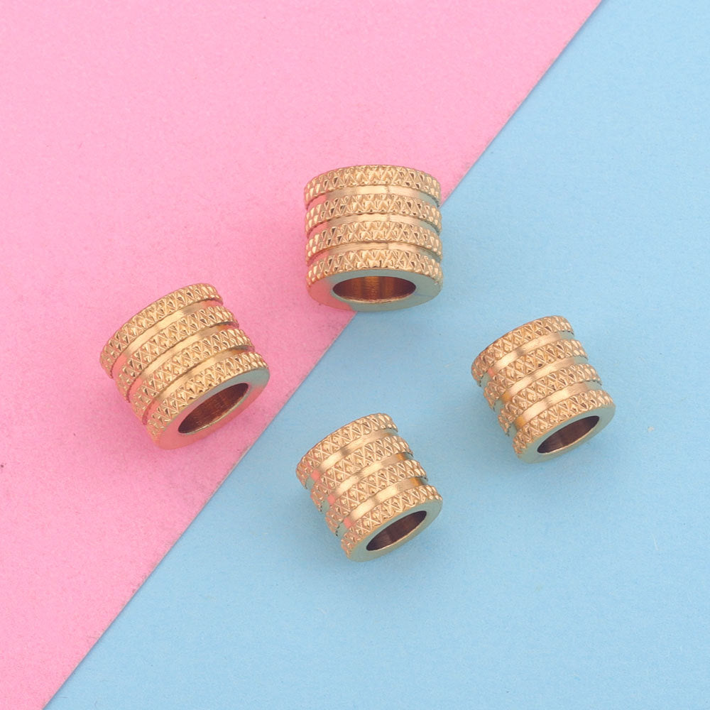 SPC46 Big Hole Spacer Beads Charms Beads Cylinder Shape Charms Beads for DIY Jewelry Making