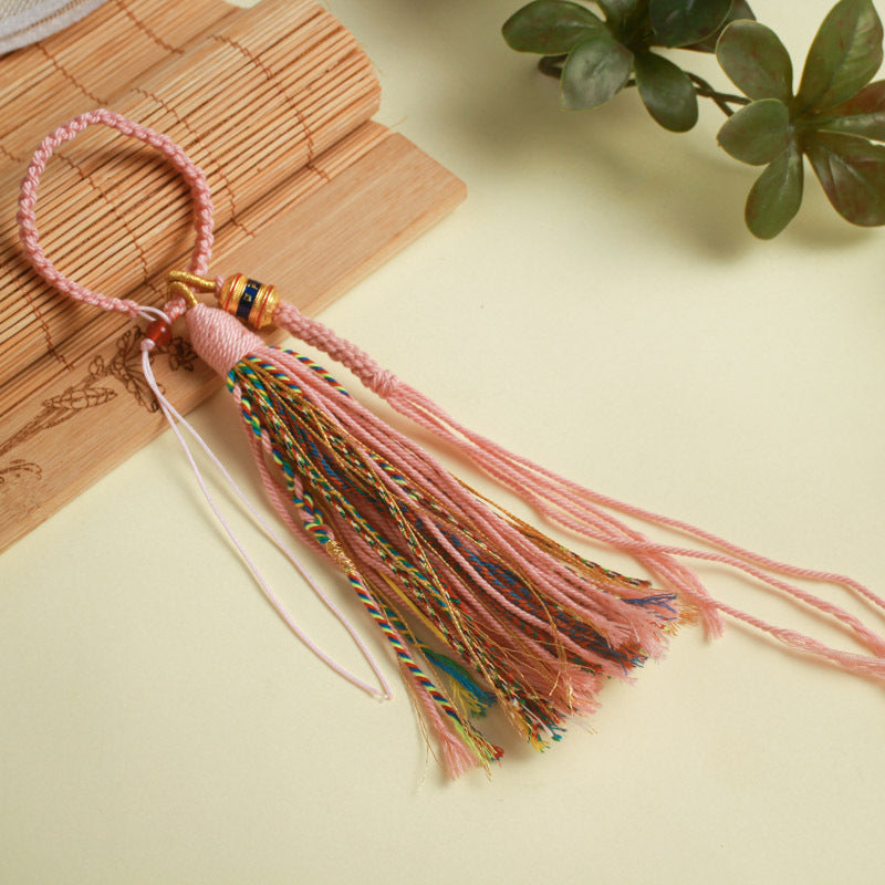 ST14 20cm Tassels 6 Colors Dangling Tassels Beading Car Hanger Key Hanger Necklace Tassels